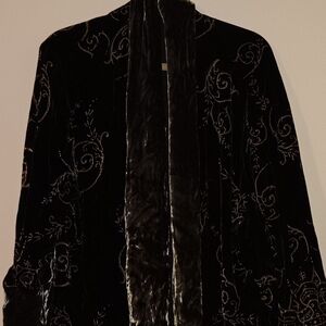 Short althea jacket and cape Black/Sage by Mary Jane